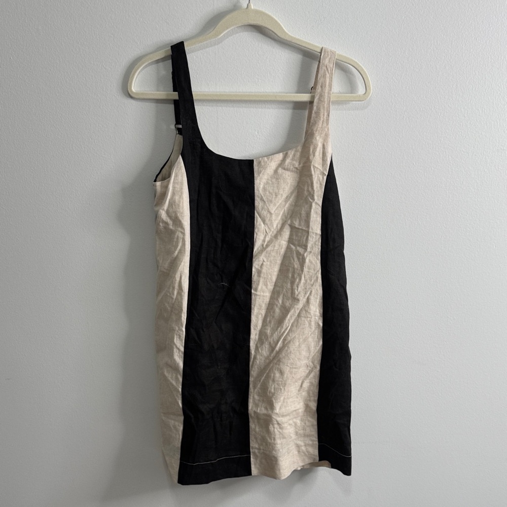 Black and Cream Mini Dress